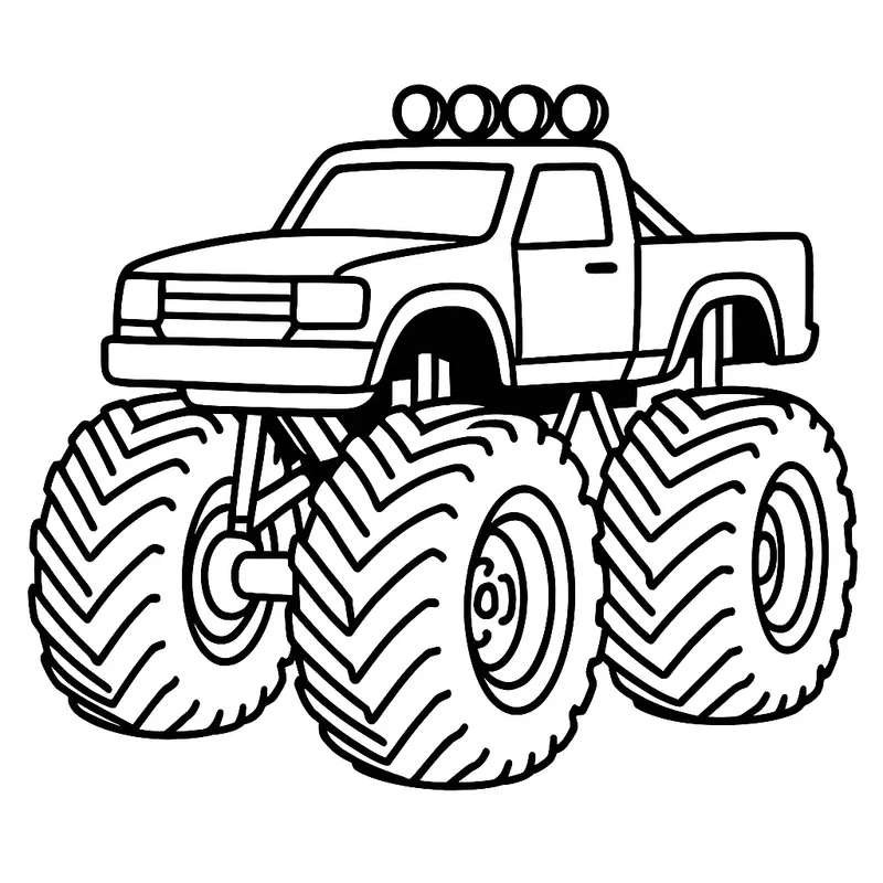 Awesome Monster Truck Coloring coloring page