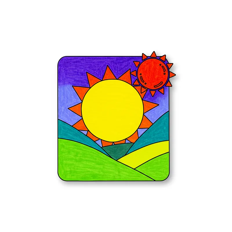 S is for Sun Alphabet Page Coloring Page colored reference