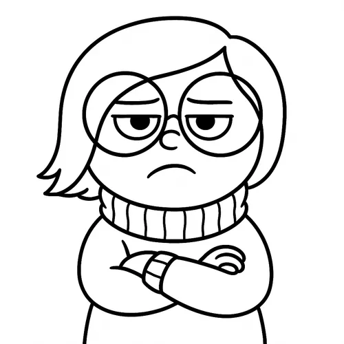 Sadness Feeling Blue Coloring Coloring Page coloring page