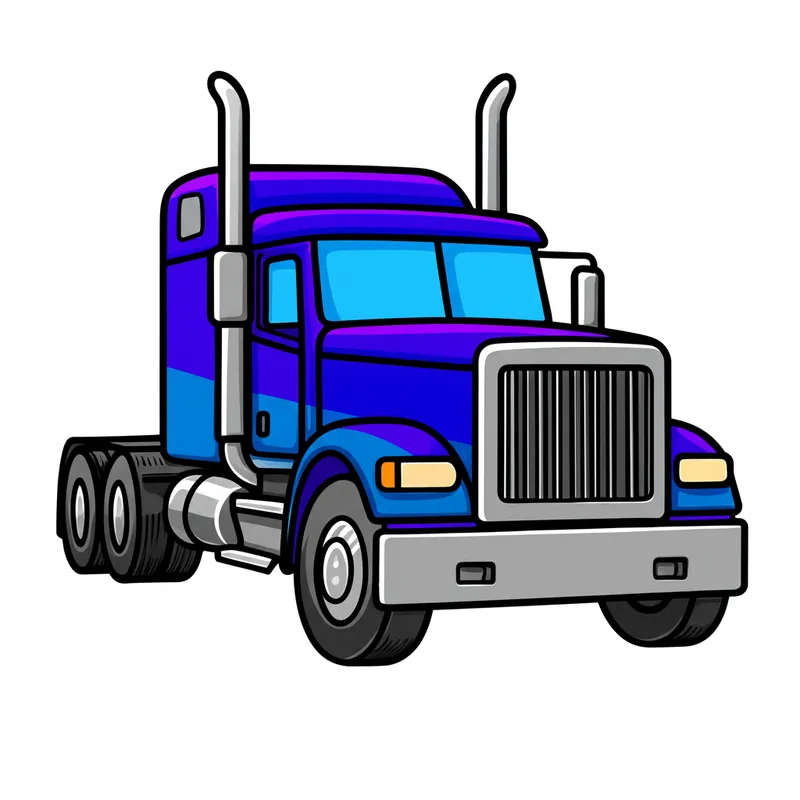 Mighty Semi-Truck Power colored reference