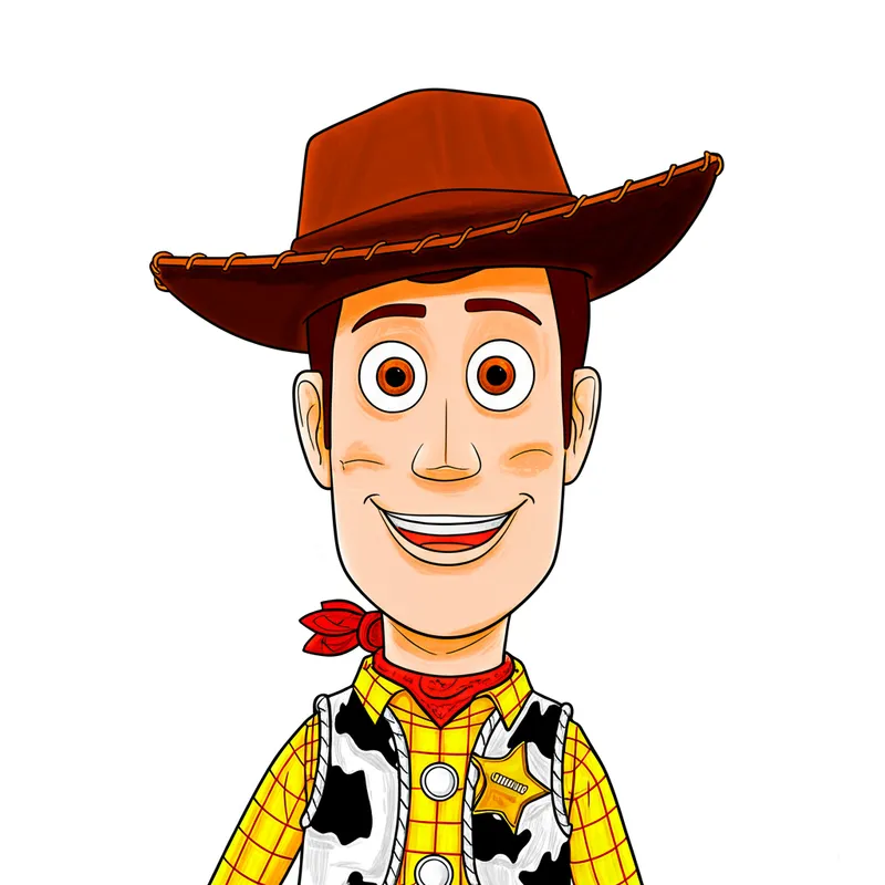 Sheriff Woody Pride Coloring Page colored reference