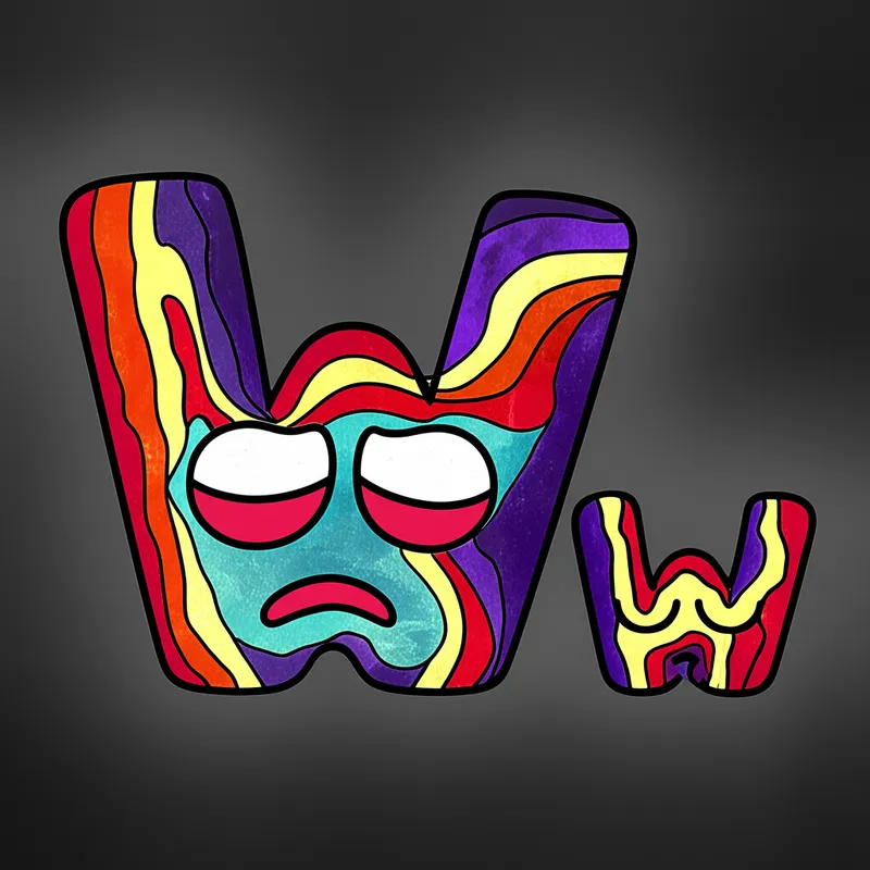 Sleepy W Wonders Coloring Page colored reference