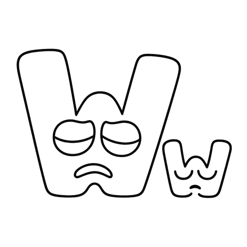 Sleepy W Wonders Coloring Page coloring page