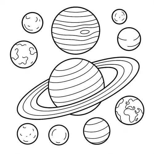 Solar System Adventure Awaits Coloring Page coloring page