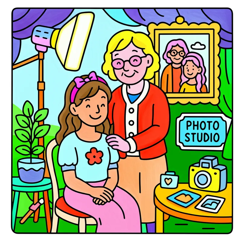 Studio Smiles with Grandma colored reference