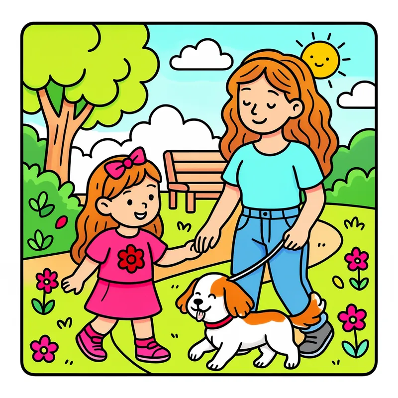 Sunny Park Day Adventure colored reference