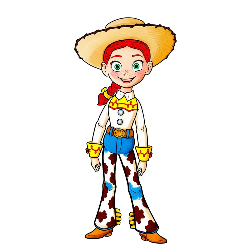 Yodeling Cowgirl Jessie Coloring Page colored reference