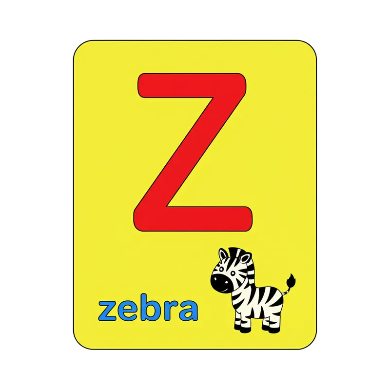 Z is for Zebra Coloring Page colored reference