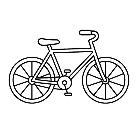 Classic Bicycle Coloring Page