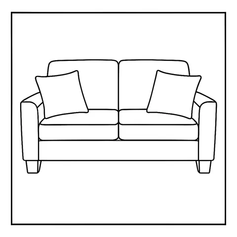 Comfy Two-Seater Sofa Coloring Page