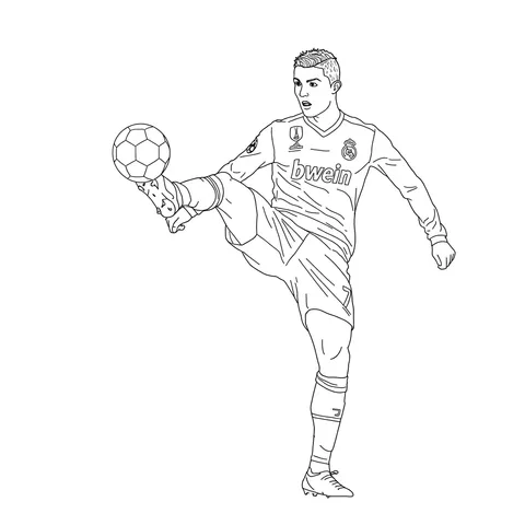 Cristiano Ronaldo Legendary Goalscorer Coloring Page