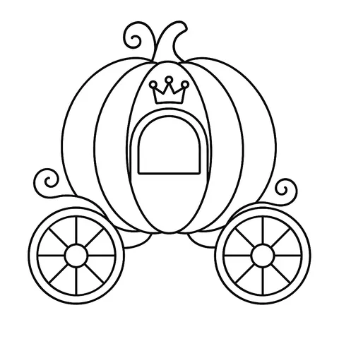 Enchanting Pumpkin Carriage Coloring Page