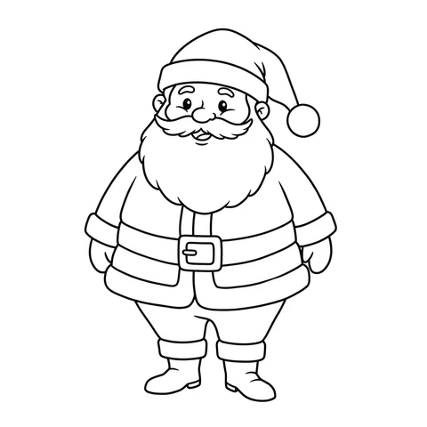 Jolly Santa Claus Coloring Page