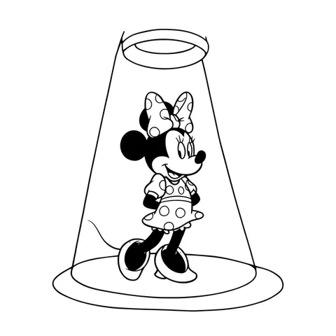 Minnie Mouse Spotlight Coloring Page