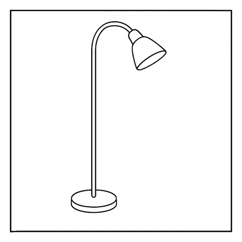 Sleek Floor Lamp Coloring Page
