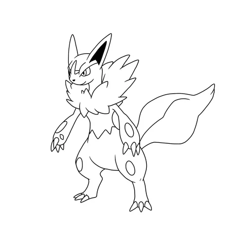 Sleek Liepard Pokémon Coloring Page