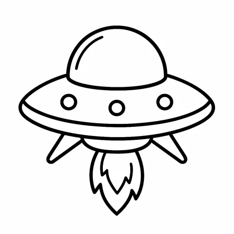 Alien Spaceship Adventure Coloring Page