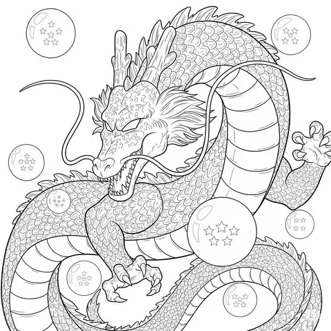 Eternal Dragon Shenron Coloring Page