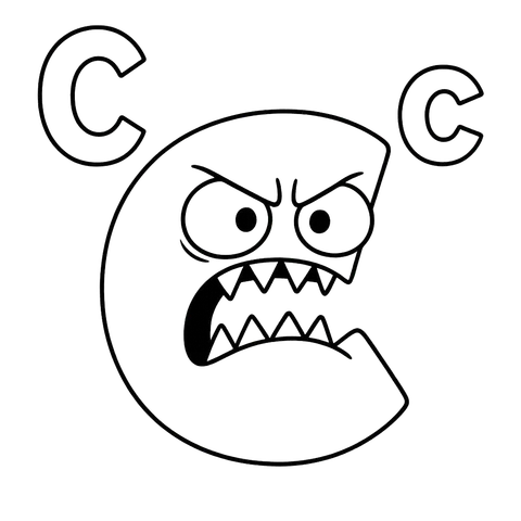 Furious Letter C Coloring Page