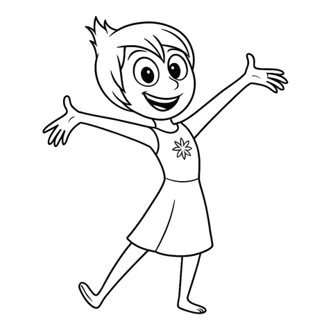 Radiant Joy Spreading Happiness Coloring Page